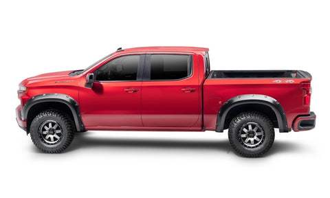 Bushwacker 19-21 Chevrolet Silverado 1500 Pocket Style Flares 4pc - Black - 40927-02