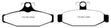EBC 90-00 Aston Martin Vantage 5.3 (Twin Supercharged)(AP) Redstuff Rear Brake Pads - DP31167C