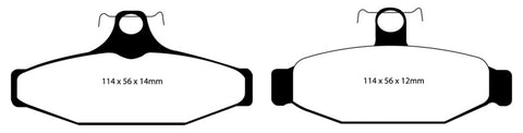 EBC 90-00 Aston Martin Vantage 5.3 (Twin Supercharged)(AP) Redstuff Rear Brake Pads - DP31167C