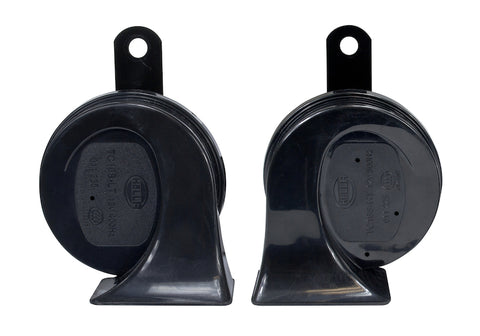 Hella Twin Trumpet Horn Kit 12V Universal - Black - 011225831