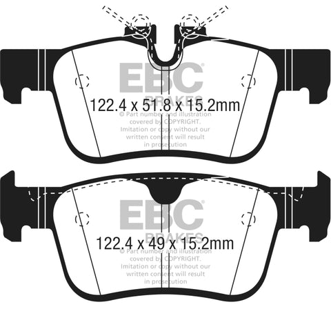 EBC 2017+ Volvo S90 2.0L Turbo Ultimax2 Rear Brake Pads - UD1938