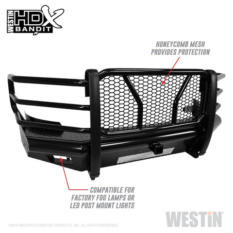 Westin 11-14 Chevrolet Silverado 2500/3500 HDX Bandit Front Bumper - Blk - 58-31145