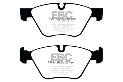 EBC 11+ BMW 528 2.0 Turbo (F10) Greenstuff Front Brake Pads - DP22088