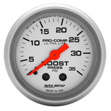Autometer Ultra-Lite 52mm 35 PSI Mechanical Boost Gauge - 4304