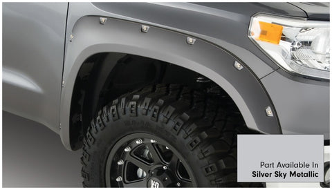 Bushwacker 16-18 Toyota Tundra Fleetside Pocket Style Flares 4pc 66.7/78.7/97.6in Bed - Silver Sky - 30918-53