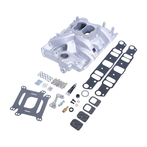 Edelbrock Pontiac Perf RPM Manifold & Install Kit - 7156-KIT