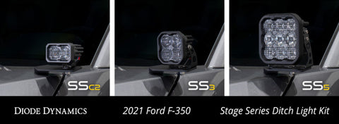 Diode Dynamics 17-22 Ford Super Duty Stage Series Backlit Ditch Light Kit - DD7559