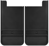 Husky Liners Universal 12in Wide Black Rubber Rear Mud Flaps w/o Weight - 55100