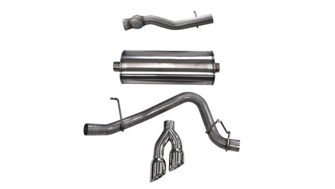Corsa 2015-2020 GMC Yukon Denali XL 6.2L V8 3in Cat-Back Single Side Exit Twin 4in Polished Tips - 14749