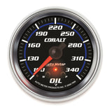 AutoMeter Gauge Oil Temp 2-5/8in. 340 Deg. F Stepper Motor W/ Peak & Warn Cobalt - 7956