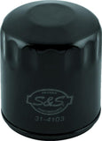 S&S Cycle 99-18 BT/2017+ M8/X-Wedge Black Oil Filter - 12 Pack - 310-0241