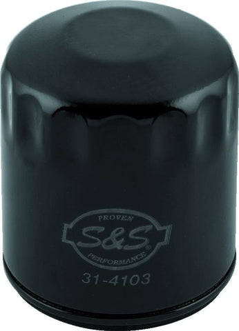 S&S Cycle 99-18 BT/2017+ M8/X-Wedge Black Oil Filter - 12 Pack - 310-0241