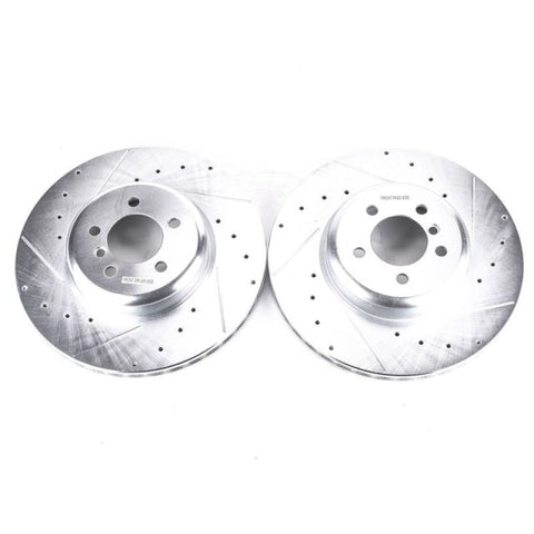 Power Stop 13-15 BMW 335i Front Evolution Drilled & Slotted Rotors - Pair - EBR1438XPR