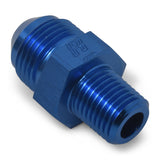 Russell Performance -6 AN to 3/8in NPT Straight Flare to Pipe (Blue) (25 pcs.) - 660468
