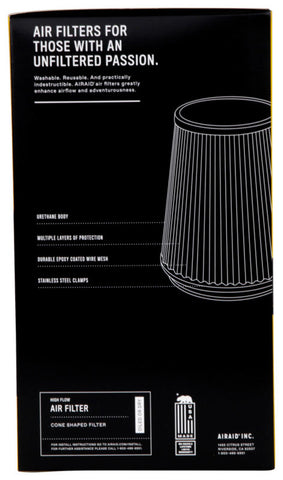Airaid Universal Air Filter - Cone 4 x 6 x 4 5/8 x 9 w/ Short Flange - 703-471
