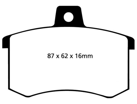 EBC 89-90 Audi 100 Quattro 2.3 Yellowstuff Rear Brake Pads - DP4370R