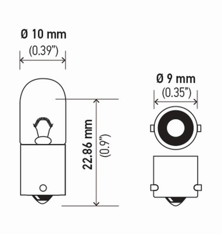 Hella Bulb 3893 12V 4W Ba9S T275 - 3893SB