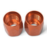 Russell Performance 2-Piece -10 AN Anodized Full Flow Swivel Hose End Sockets (Qty 2) - Orange - 615544
