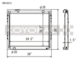 Koyo 95-04 Toyota Tacoma V6 4x4 Manual Radiator - VH010513