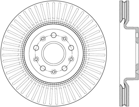 StopTech 14-18 Cadillac CTS Cryo-Stop Front Premium Rotor - 125.62150CRY