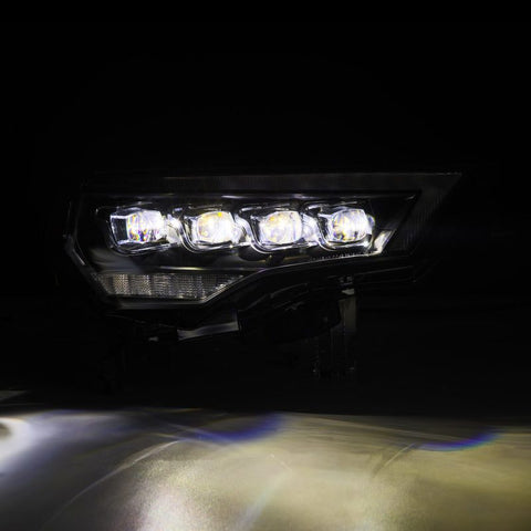 AlphaRex 14-22 Toyota 4Runner (2021 Req. Conv) NOVA LED Proj HL Blk w/Actv Light & Seq. Sig + SB DRL - 880808