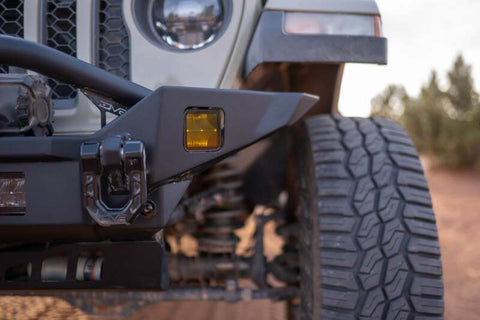 DV8 Offroad 18-23 Jeep Wrangler JL / 20-23 Jeep Gladiator JT FS-7 Mid-Width Winch Front Bumper - FBJL-07