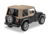 Bestop A-Top For OEM - 97-02 Jeep Wrangler TJ Replace (Dark Tan Tinted Windows Door Skins Included) - 51124-33