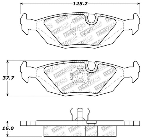 StopTech Performance Rear Brake Pads - 309.02790
