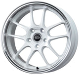 Enkei PF01SS 17x8 5x114.3 50mm Offset 75mm Bore Diameter White w/ Machined Lip - 460-780-6550WM