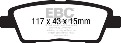 EBC 10-11 Hyundai Genesis 3.8 Redstuff Rear Brake Pads - DP31881C