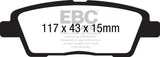 EBC 10-11 Hyundai Genesis 3.8 Greenstuff Rear Brake Pads - DP21881