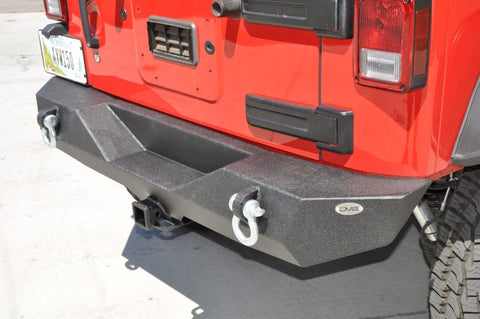 DV8 Offroad 07-18 Jeep Wrangler JK Steel Mid Length Rear Bumper - RBSTTB-04