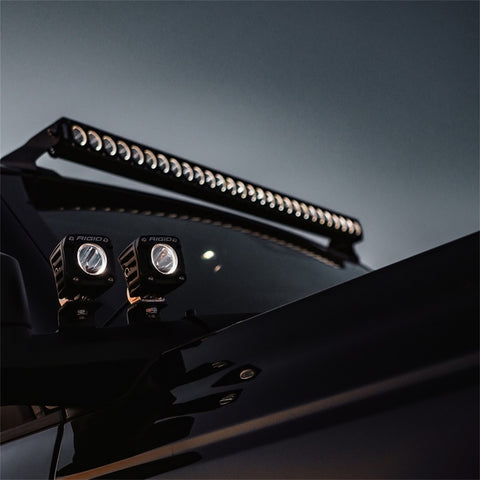 Rigid Industries Revolve 10in Bar w/Amber Trim Ring - 411613