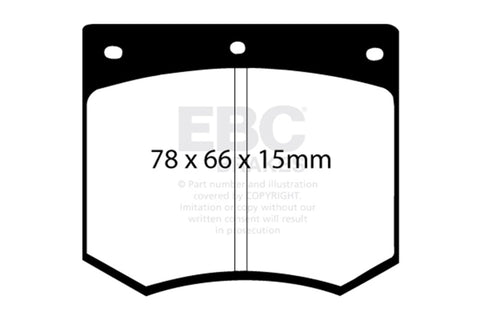 EBC 75-86 Ac 3000 3.0 Yellowstuff Front Brake Pads - DP4291R