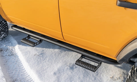 N-Fab 21-22 Ford Bronco 2 dr Gas SRW RKR Step System - Wheel 2 Wheel - 1.75in - Tex. Black - F212BRKRS2