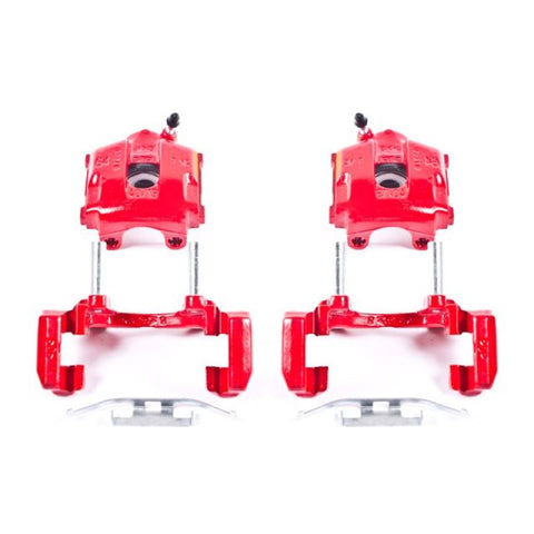 Power Stop 01-05 BMW 320i Rear Red Calipers w/Brackets - Pair - S2640A