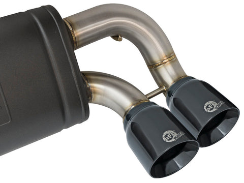 aFe 16-18 BMW M2 L6-3.0L MACH Force-Xp 3in to 2.5in 304 SS Cat-Back Exhaust System-Quad Black Tips - 49-36330-1B