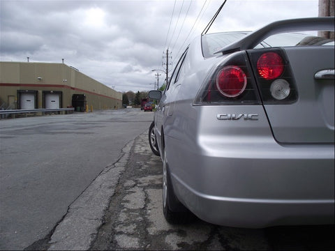 Spyder Honda Civic 01-05 4Dr Euro Style Tail Lights Black ALT-YD-HC01-4D-BK - 5004406