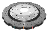 DBA 2014+ Audi RS Q3 Front 5000 Series Cross Drilled & Dimpled Rotor w/Clear Anodized Hat - DBA52836WSLVXD