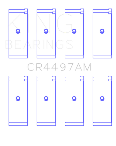 King Engine Bearings Mitsubishi 4G12 (Size +1.0mm) Connecting Rod Bearing Set - CR4497AM1.0
