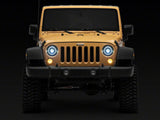 Raxiom 07-18 Jeep Wrangler JK Axial Series 7-In Dragon Eye LED Headlights- Blk Housing (Clear Lens) - J167194