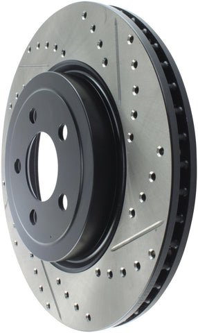 StopTech 05-09 Chrysler 300 (5.7L V8 exc SRT-8) Front Left Slotted & Drilled Rotor - 127.63061L