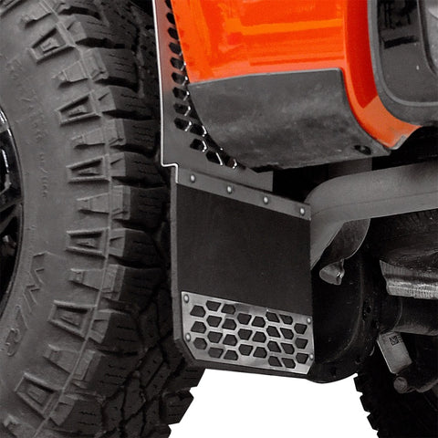 Putco 15-20 Ford F-150 - Set of 2 Mud Skins - Brushed SS w/ Hex Shield - 78110