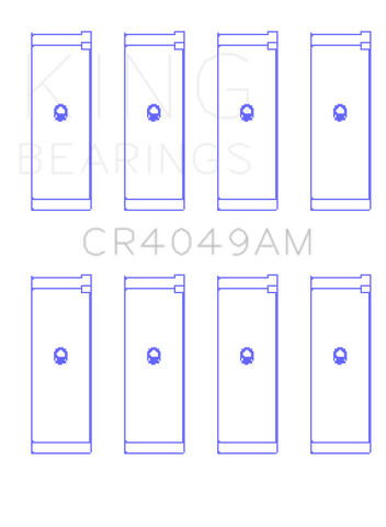 King Mitsubishi 4G15/G15B/G4DJ (Size 0.25mm) Connecting Rod Bearing Set - CR4049AM0.25