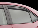 WeatherTech 2014+ Toyota Corolla Rear Side Window Deflectors - Dark Smoke - 81745