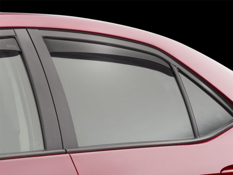WeatherTech 2014+ Toyota Corolla Rear Side Window Deflectors - Dark Smoke - 81745