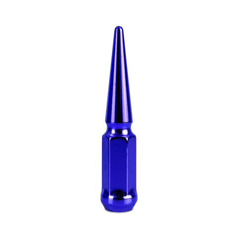 Mishimoto Mishimoto Steel Spiked Lug Nuts M14 x 1.5 24pc Set Blue - MMLG-SP1415-24BL