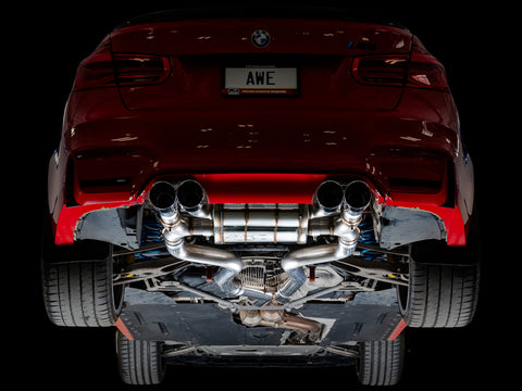 AWE Tuning BMW F8X M3/M4 SwitchPath Cat-Back Exhaust - Chrome Silver Tips - 3025-42070