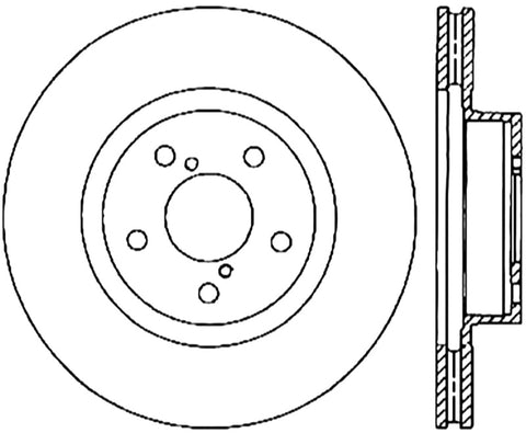 StopTech Subaru 14-18 Forester / 05-14 Legacy / 10-14 Outback Drilled Left Front Cryo Rotor - 128.47024CL
