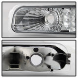 xTune Chevy Tahoe 00-06 Amber Crystal Headlights w/ Bumper Lights Chrome HD-JH-CSIL99-SET-AM-C - 5064226